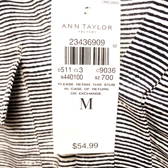 ANN TAYLOR | factory striped blouse size M NWT - Picture 10 of 10